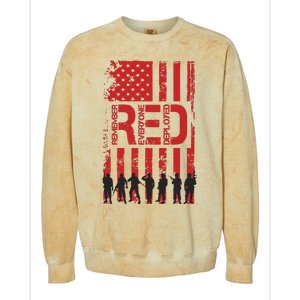 On Friday We Wear Red We Wear Red Remember Everyone Deployed Red Colorblast Crewneck Sweatshirt