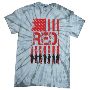 On Friday We Wear Red We Wear Red Remember Everyone Deployed Red Tie-Dye T-Shirt