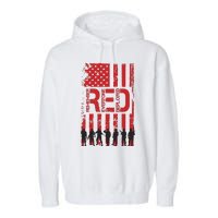 On Friday We Wear Red We Wear Red Remember Everyone Deployed Red Garment-Dyed Fleece Hoodie