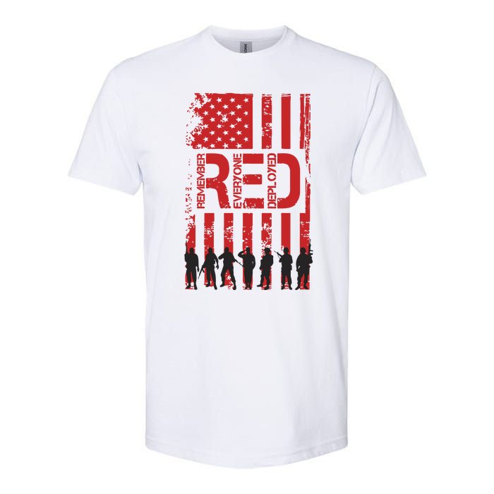 On Friday We Wear Red We Wear Red Remember Everyone Deployed Red Softstyle CVC T-Shirt