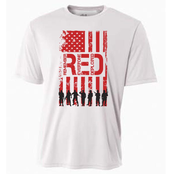 On Friday We Wear Red We Wear Red Remember Everyone Deployed Red Cooling Performance Crew T-Shirt