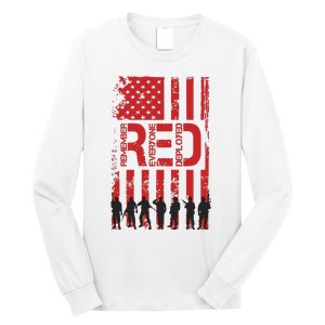 On Friday We Wear Red We Wear Red Remember Everyone Deployed Red Long Sleeve Shirt