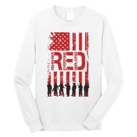 On Friday We Wear Red We Wear Red Remember Everyone Deployed Red Long Sleeve Shirt