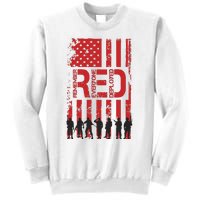 On Friday We Wear Red We Wear Red Remember Everyone Deployed Red Sweatshirt