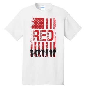 On Friday We Wear Red We Wear Red Remember Everyone Deployed Red Tall T-Shirt