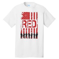 On Friday We Wear Red We Wear Red Remember Everyone Deployed Red Tall T-Shirt