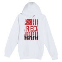 On Friday We Wear Red We Wear Red Remember Everyone Deployed Red Premium Pullover Hoodie