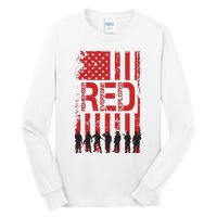 On Friday We Wear Red We Wear Red Remember Everyone Deployed Red Tall Long Sleeve T-Shirt