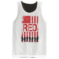 On Friday We Wear Red We Wear Red Remember Everyone Deployed Red Mesh Reversible Basketball Jersey Tank