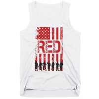 On Friday We Wear Red We Wear Red Remember Everyone Deployed Red Tank Top