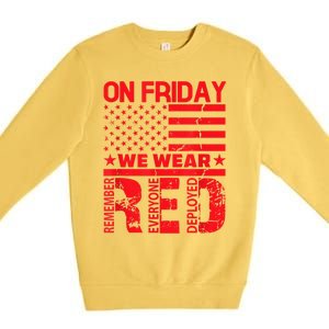 On Friday We Wear Red We Wear Red Premium Crewneck Sweatshirt