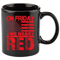 On Friday We Wear Red We Wear Red 11oz C Handle Ceramic Mug