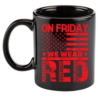 On Friday We Wear Red We Wear Red 11oz C Handle Ceramic Mug