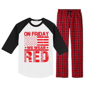 On Friday We Wear Red We Wear Red Raglan Sleeve Pajama Set