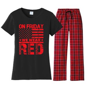 On Friday We Wear Red We Wear Red Women's Flannel Pajama Set