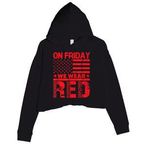 On Friday We Wear Red We Wear Red Crop Fleece Hoodie