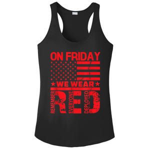 On Friday We Wear Red We Wear Red Ladies PosiCharge Competitor Racerback Tank