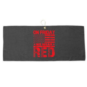 On Friday We Wear Red We Wear Red Large Microfiber Waffle Golf Towel