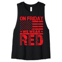 On Friday We Wear Red We Wear Red Women's Racerback Cropped Tank