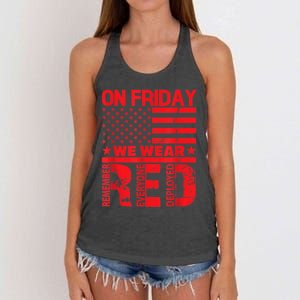 On Friday We Wear Red We Wear Red Women's Knotted Racerback Tank