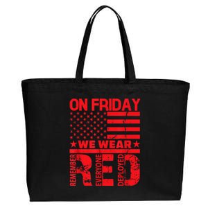 On Friday We Wear Red We Wear Red Cotton Canvas Jumbo Tote