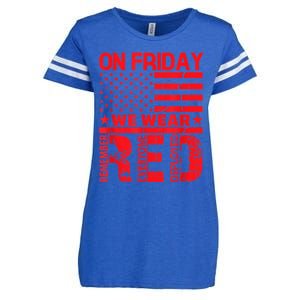 On Friday We Wear Red We Wear Red Enza Ladies Jersey Football T-Shirt