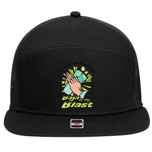 Our Father Who Art In Heaven Baja Be Thy Blast Funny 7 Panel Mesh Trucker Snapback Hat