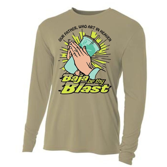 Our Father Who Art In Heaven Baja Be Thy Blast Funny Cooling Performance Long Sleeve Crew