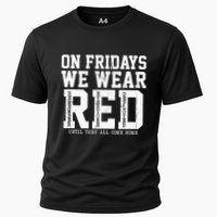 On Fridays We Wear Red Military Support Distressed Cooling Performance Crew T-Shirt