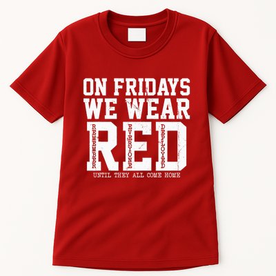 On Fridays We Wear Red Military Support Distressed Tall T-Shirt