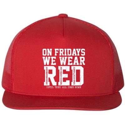 On Fridays We Wear Red Military Support Distressed Flatbill Hat