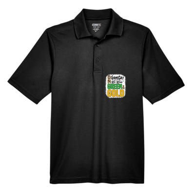 On Football We Wear Green And Gold Men's Origin Performance Pique Polo