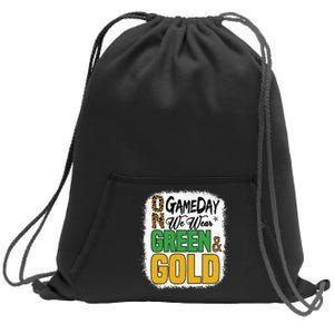 On Football We Wear Green And Gold Sweatshirt Cinch Pack Bag