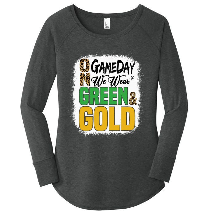 On Football We Wear Green And Gold Women's Perfect Tri Tunic Long Sleeve Shirt