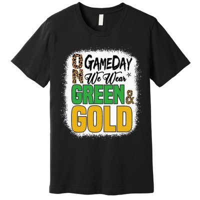 On Football We Wear Green And Gold Premium T-Shirt