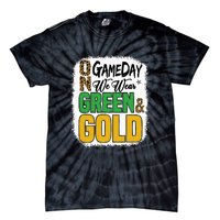 On Football We Wear Green And Gold Tie-Dye T-Shirt