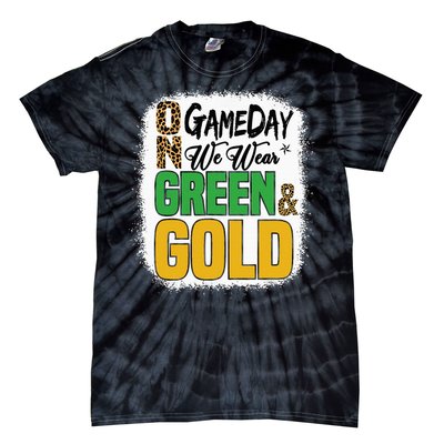 On Football We Wear Green And Gold Tie-Dye T-Shirt