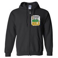 On Football We Wear Green And Gold Full Zip Hoodie