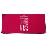 On Friday We Wear Red American Flag Military Supportive Large Microfiber Waffle Golf Towel