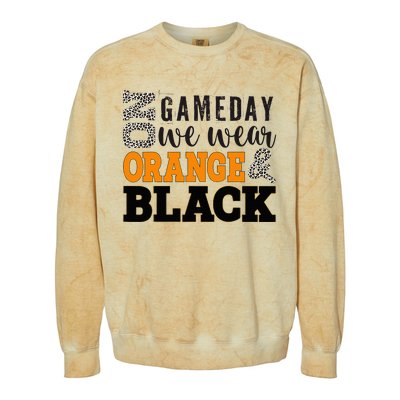 On Football We Wear Orange Colorblast Crewneck Sweatshirt