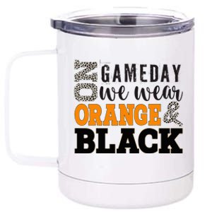 On Football We Wear Orange 12 oz Stainless Steel Tumbler Cup