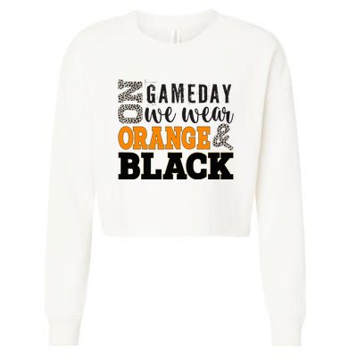 On Football We Wear Orange Cropped Pullover Crew