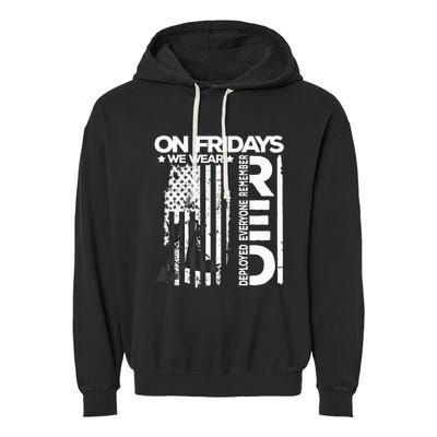 On Friday We Wear Red Veteran Red Friday US Flag Garment-Dyed Fleece Hoodie