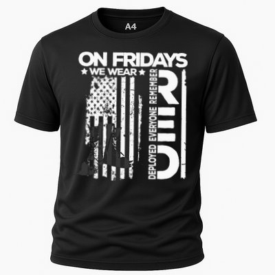 On Friday We Wear Red Veteran Red Friday US Flag Performance Shirt