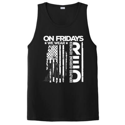 On Friday We Wear Red Veteran Red Friday US Flag PosiCharge Competitor Tank