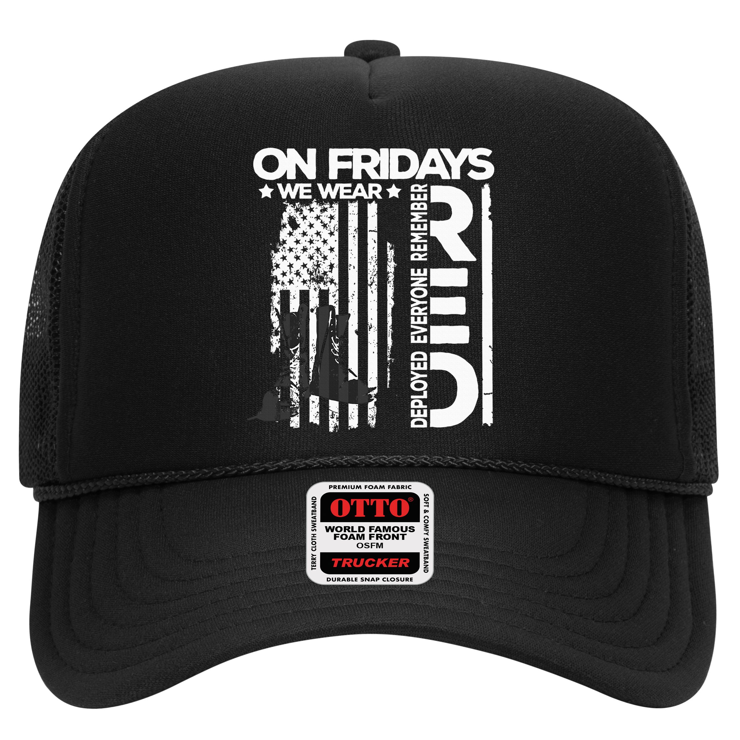 On Friday We Wear Red Veteran Red Friday US Flag Hat