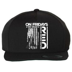 On Friday We Wear Red Veteran Red Friday US Flag Wool Snapback Cap