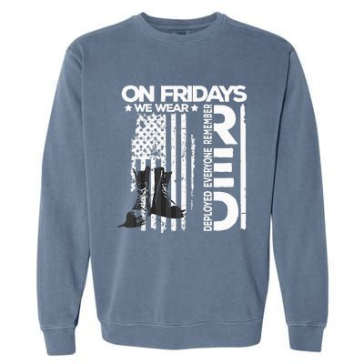 On Friday We Wear Red Veteran Red Friday US Flag Garment-Dyed Sweatshirt