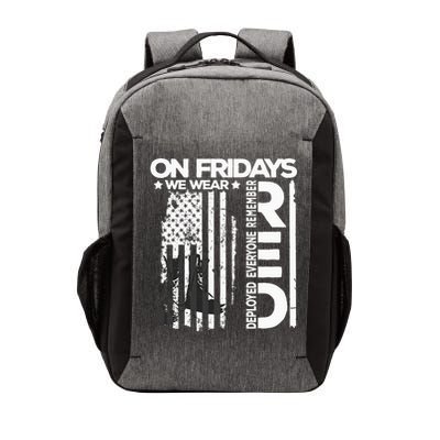 On Friday We Wear Red Veteran Red Friday US Flag Vector Backpack