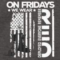 On Friday We Wear Red Veteran Red Friday US Flag Vector Backpack